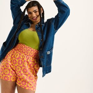 Lucy and Yak Adele Shorts Rhubarb and Custard Size 2XL